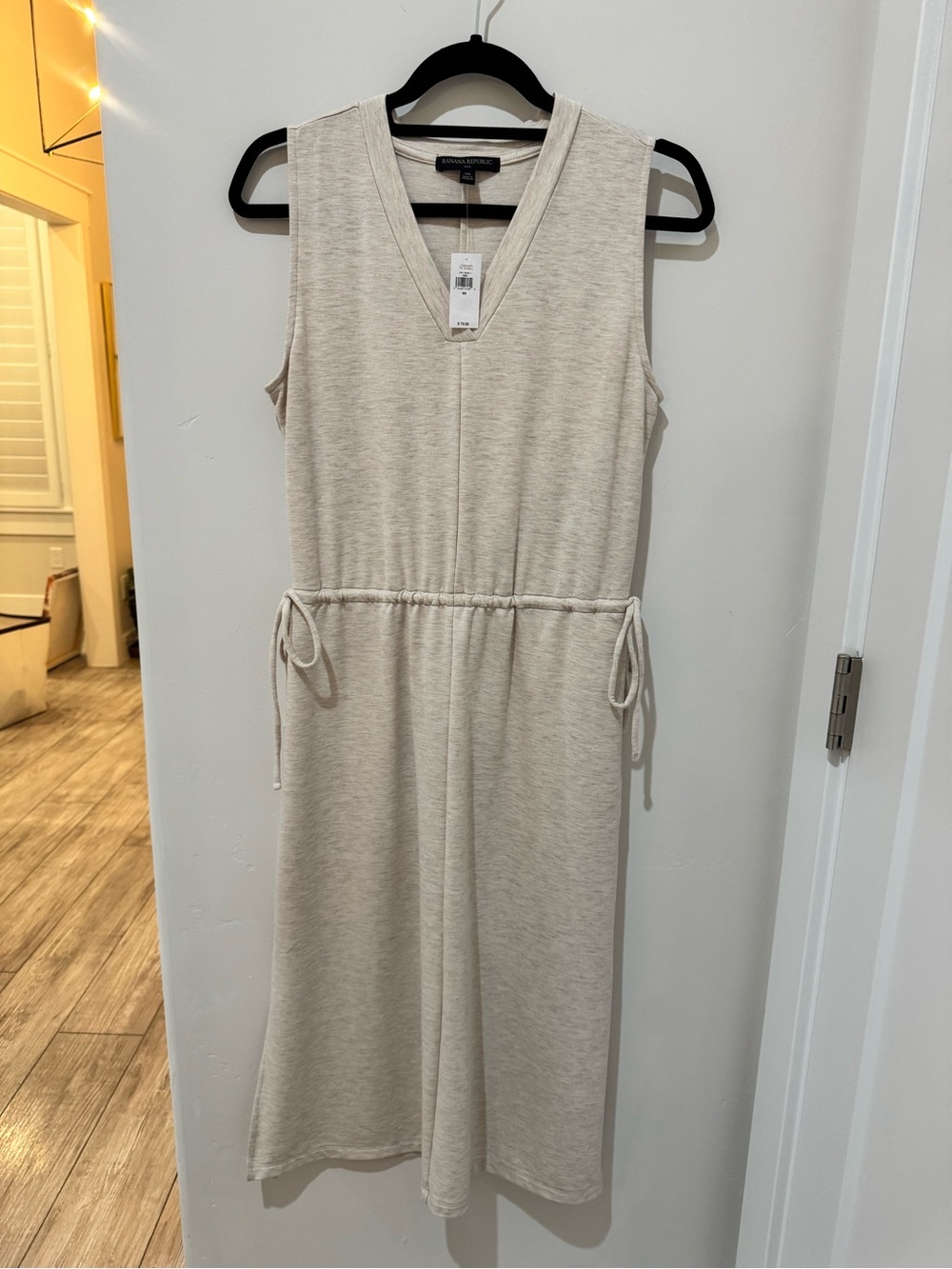 Banana Republic Drawstring Waist Sleeveless V-Neck Dress NWT